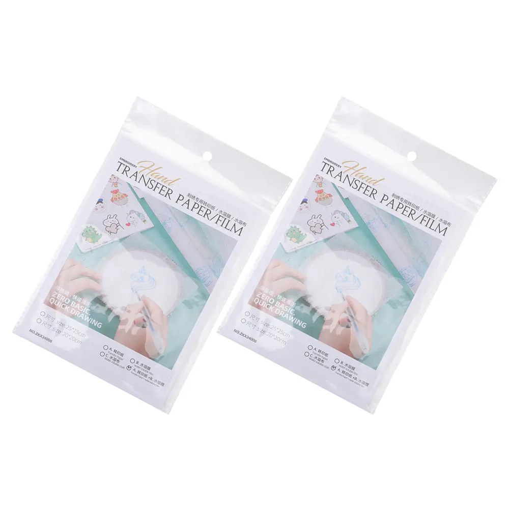 

8Pcs DIY Water Soluble Embroidery Transfers Shoes T-Shirts Easy Use Unique Designs Embroidery Accessories Water Soluble Thread