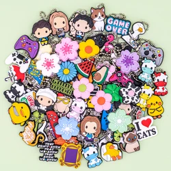 10/20/50/100PCS Random Keychain Cute Cartoon Dogs Cats Character Women Men Kids Keyring for Car Key Accessories Friends Key Gift
