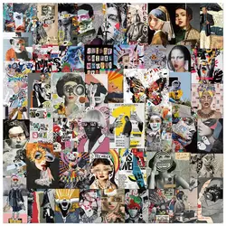 10/50 stücke Mode Pop Art kreative Collage Poster Aufkleber coole Magazin Cover Aufkleber DIY Gepäck Notebook Telefon Laptop Aufkleber