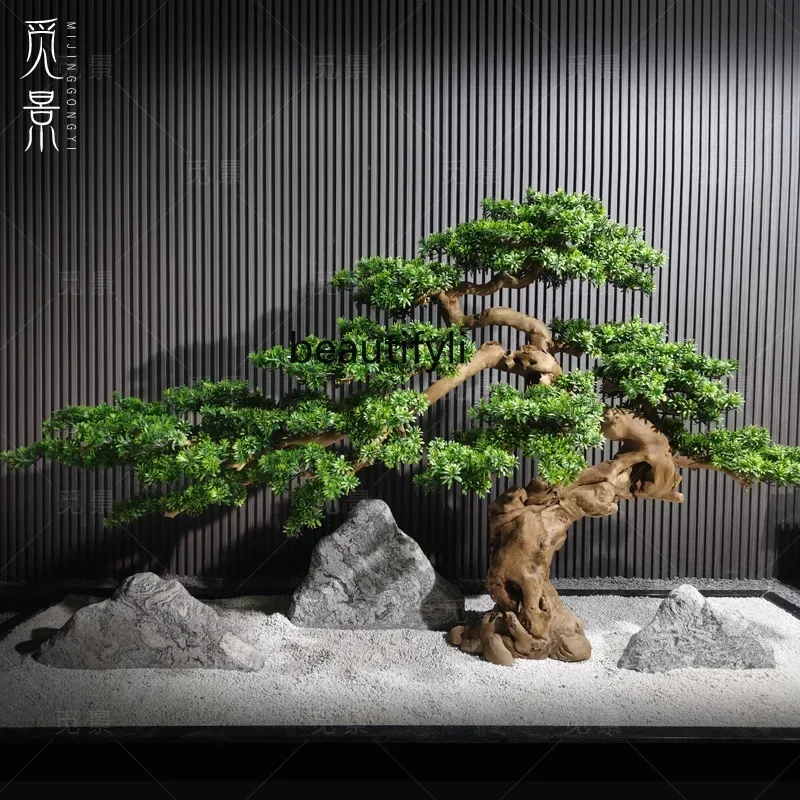 

YD Welcome pine simulation tree Luo Hansong indoor landscaping hotel landscape floor green plant ornament