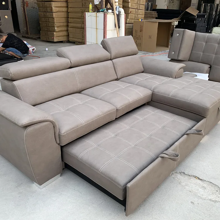 Wholesale Luxury tufted sectional sofa couch corner sofa bed with storage living room sofa