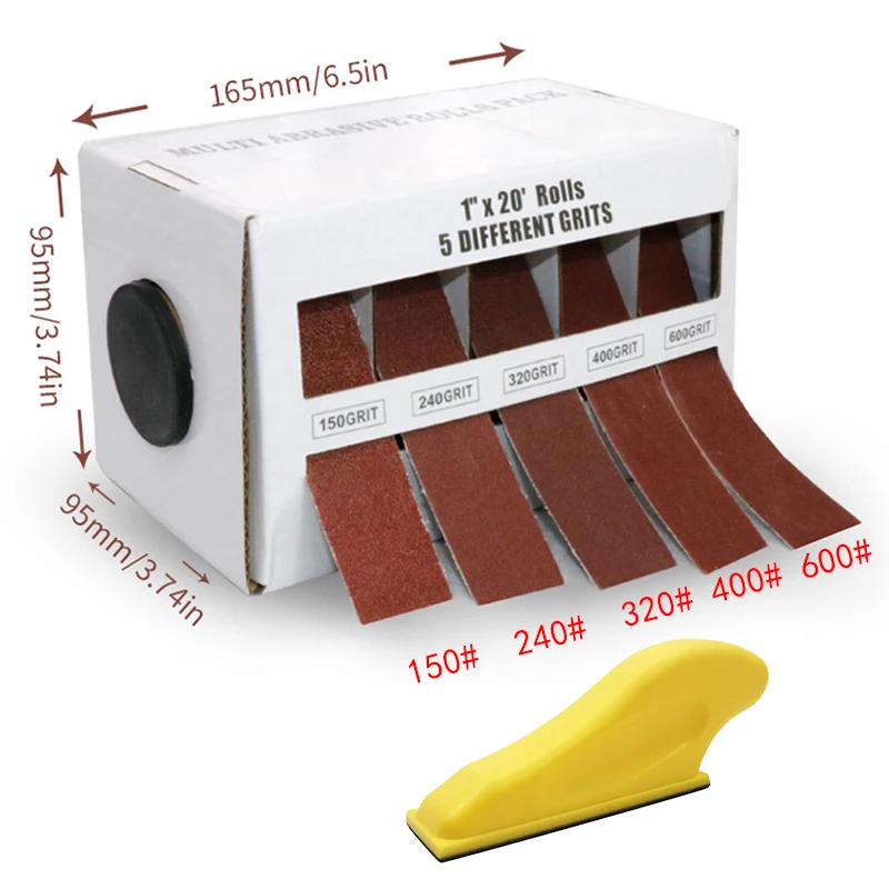 25mm Ausziehbares Schleifpapier-Set 6m 4/5/6 Körnung Schleifband-Set Kombination aus Polier- und Schleifwerkzeugen 1 Zoll – Detail 5