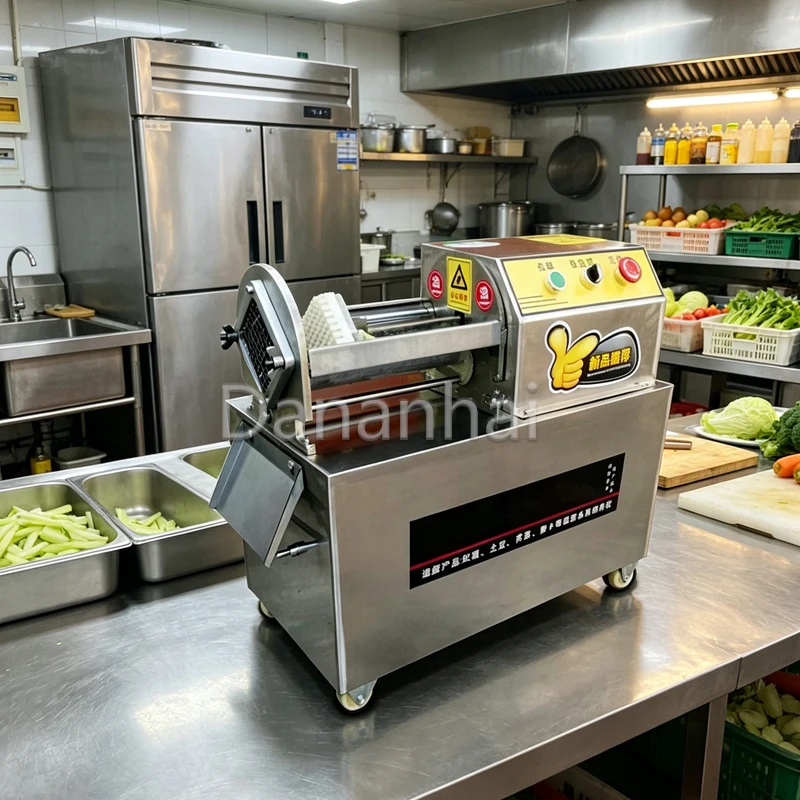 Commercial Electric French Fries Cutting Machine Small Vegetable Potato Shredder Cutter for Kitchen Restaurant