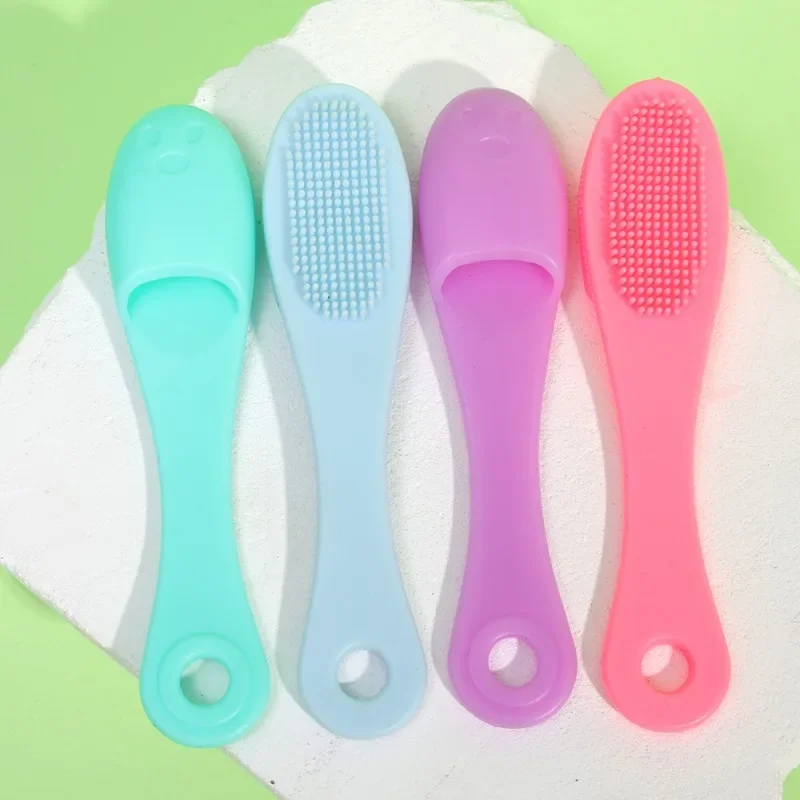 Brosse en silicone pour les pores du visage, double face, massage nasal, doux, antarctique, soins de la peau, outil de nettoyage