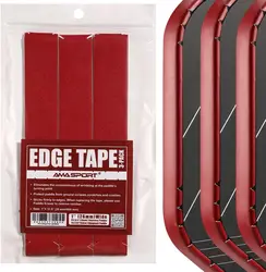 Pickleball Protective Edge Guard Tape for 13mm/16mm/19mm Pickleball Padel-New Color Burgundy-Racket Edge Protection Tape