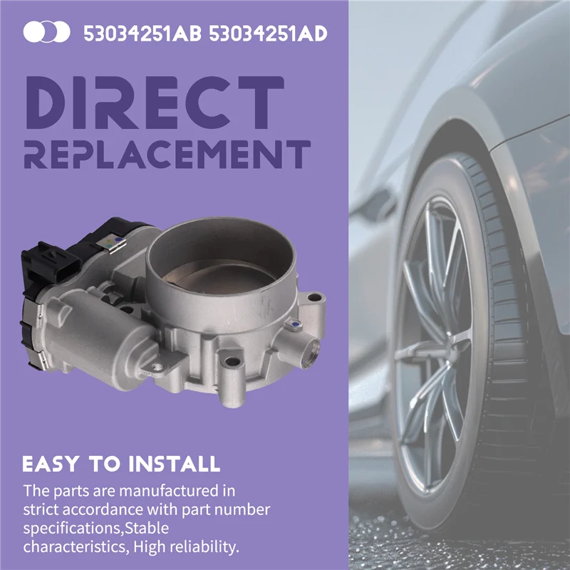 

53034251AB 90Mm Car Throttle Body For Ram Dodge Chrysler Jeep 5.7L 6.4L 2013-2019 1500 2500 53034251AD Auto Accessories