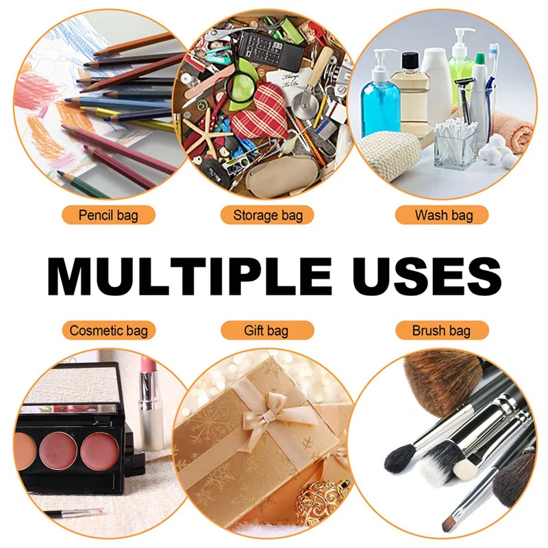 3 Set Cosmetic Bag Sublimation Blank Heat Transfer Cosmetic Bag With Wrist Strap Lanyard For Diy Craft