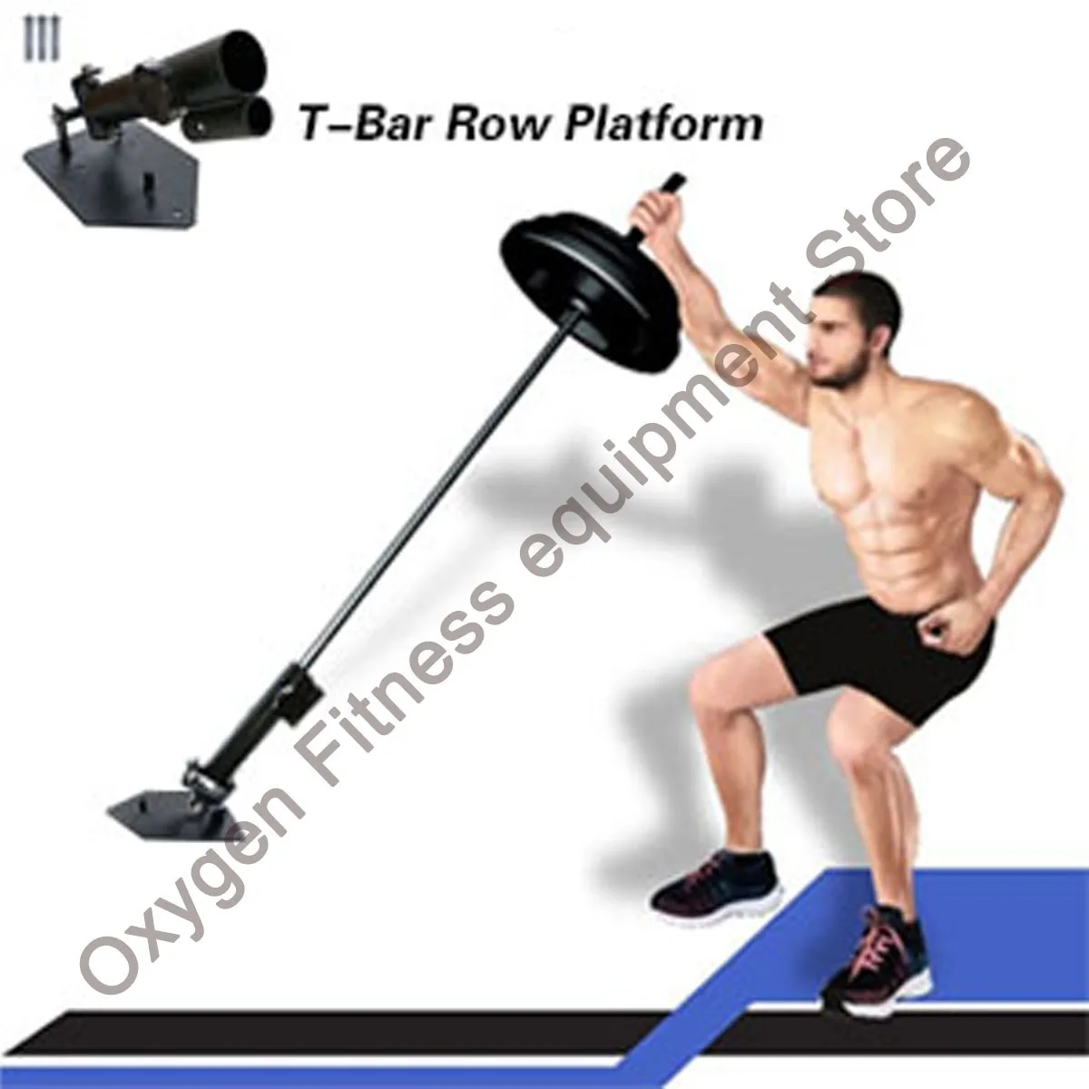 Landmine Base Portable 360 Degree Rotation Barbell Suitable For 1/2 inch Deluxe T-bar Row Attachment Landmine Platform