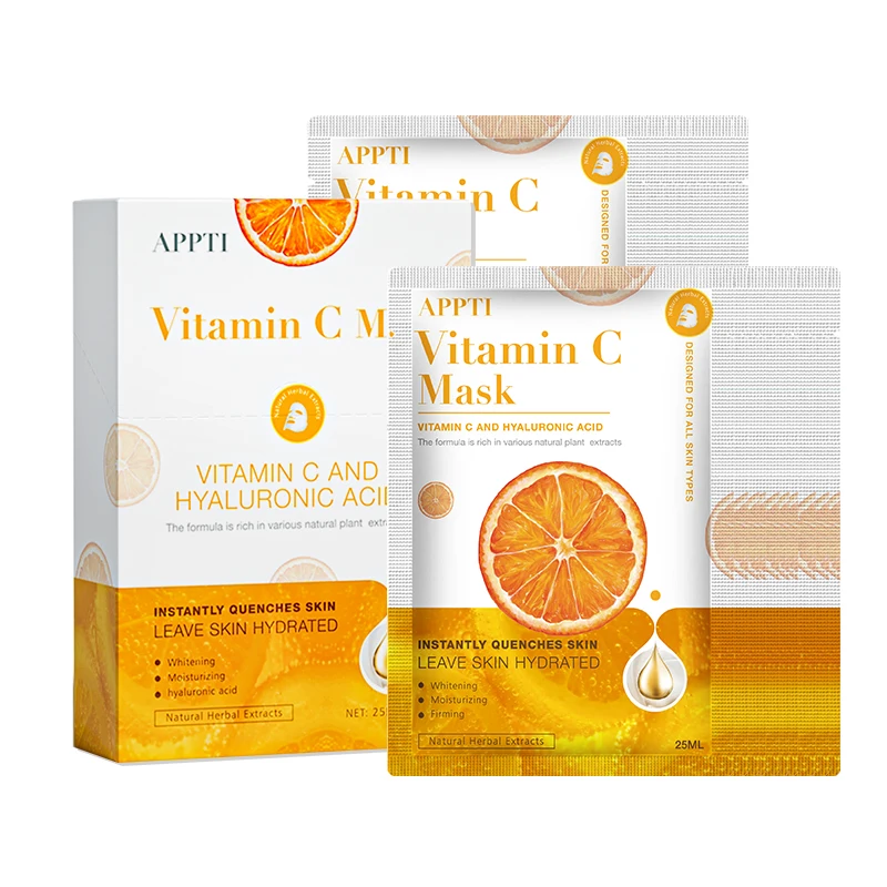 Hydrating & Brightening Vitamin C Face Mask Infused with Hyaluronic Acid | Nourishes Skin All Day