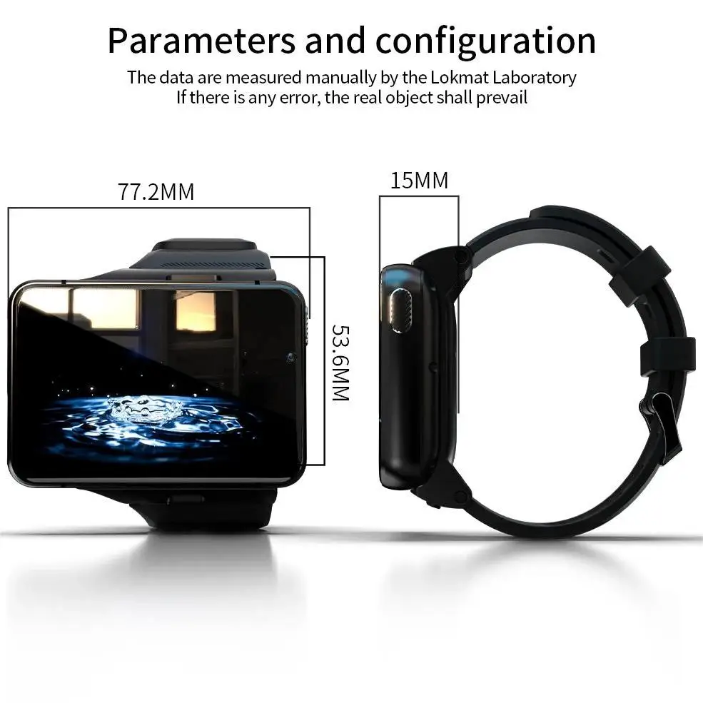 APPLLP MAX شاشة 2.88 بوصة 4G ساعة ذكية للرجال 4GB + 64GB مع كاميرا 2300mAh ساعة هاتف ساعة ذكية