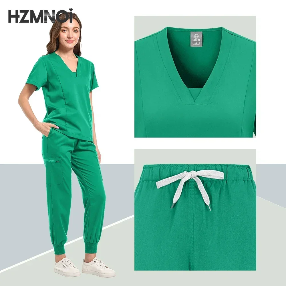 Uniforme d'hôpital pour animaux de compagnie avec poche, vêtements de travail à col en V pour femmes, uniformes d'infirmière