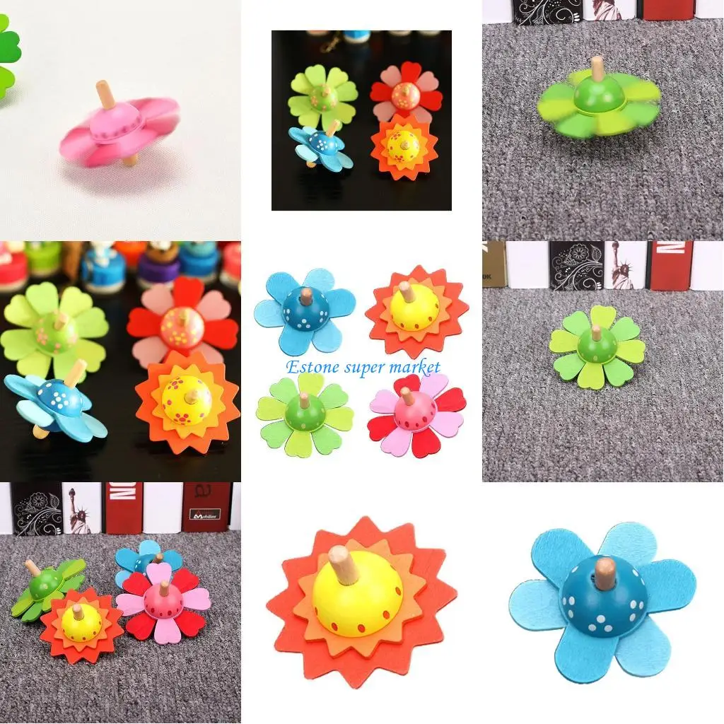 

090B Novelty High Quality Wooden Spinner Top for Creative Children’s Gift