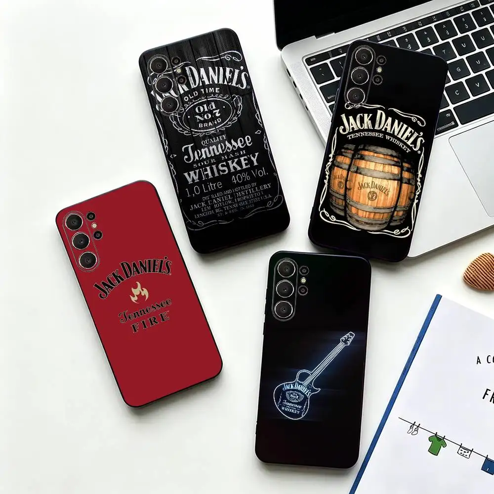 I like Jack Daniels retro style Phone Case For Samsung S26,S24,S21,S22,Plus S23,S30,Ultra,S20,Fe,Black Soft Silicone