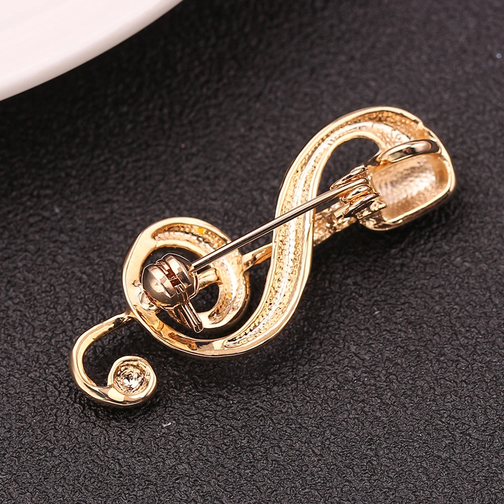 

Music Note Brooch Pin Golden Microphone Treble For Women Fashion Jewelry Lapel Sweater Scarf Accessory Birthday