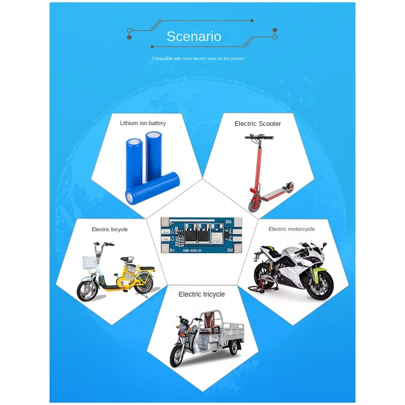 30 قطعة لوح حماية البطارية مكنسة كهربائية بطارية ليثيوم لوح حماية الدوائر المتكاملة لوح حماية Pcb