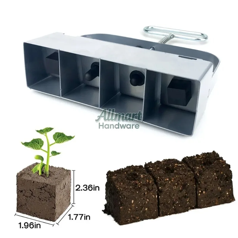 

New handheld seedling soil block machine for home gardening preparation, pruning, and greenhouse use