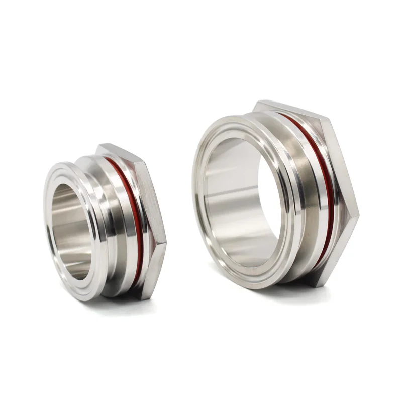 

Weldless Bulkhead Tri Clamp 1.5" 2" Sanitary Stainless Steel SS304 Water Tank Beer Can Kettle Connector Pipe Fittings Homebrew