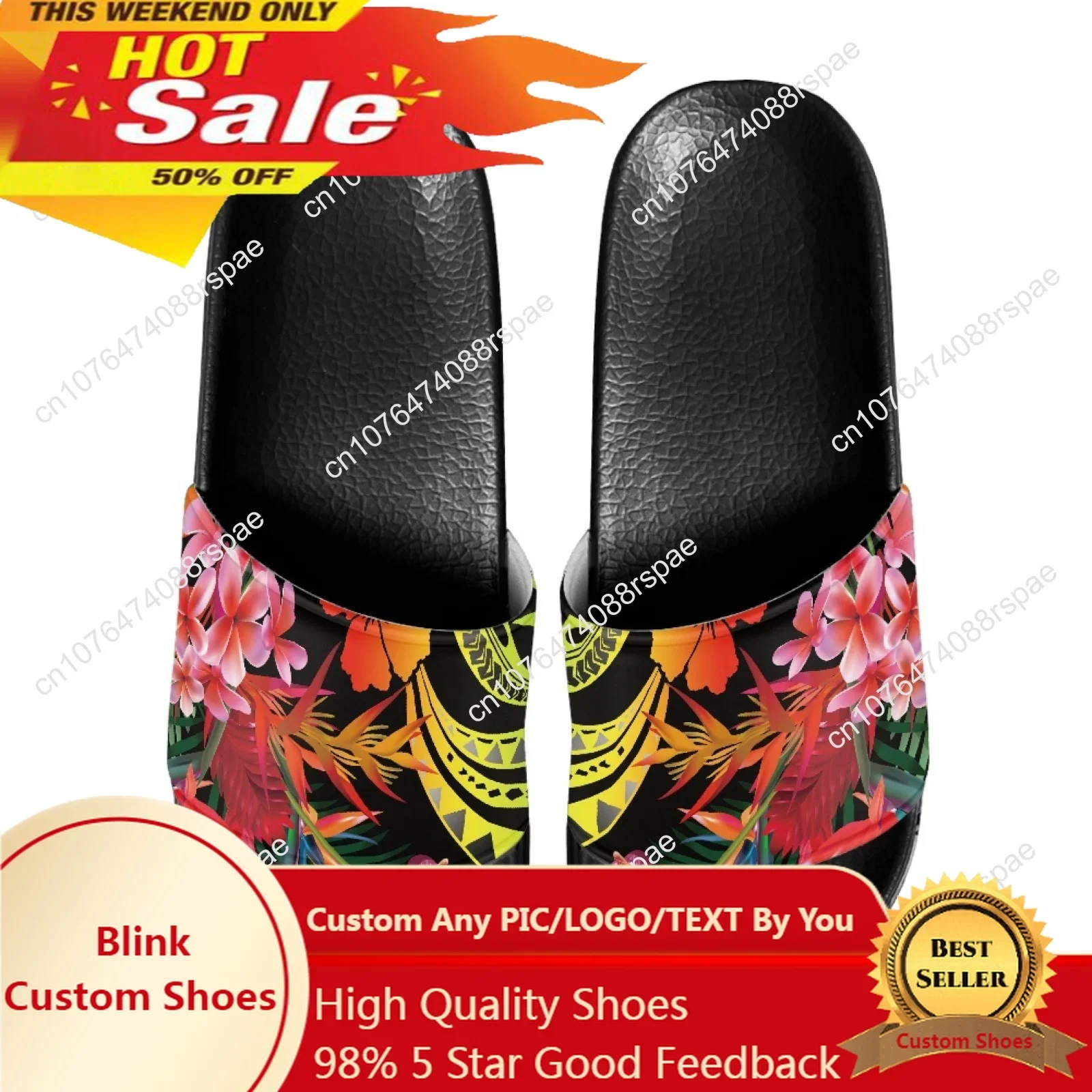 

Polynesian Tribal Pohnpei Totem Tattoo Prints Summer Women Men Slippers EVA Slides Beach Sandals Casual Shoes Flip-flops Holiday