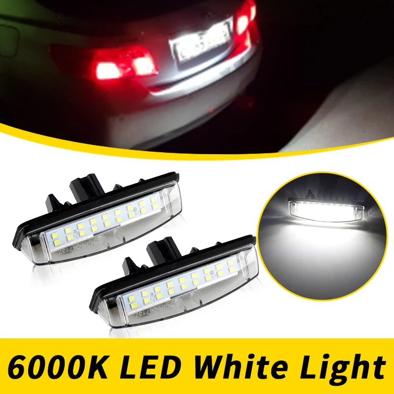 2X Car LED License Plate Number Light for Toyota Camry/Aurion Avensis Echo for Mitsubishi Colt Plus Grandis for Lexus Is200/300