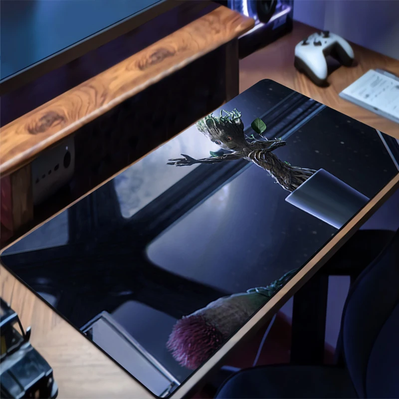 Design G-groot Gaming Mouse Pad Anti-Slip Rubber Base Extended Desk Mat For Gamer Office Computer Accessories Mousepad