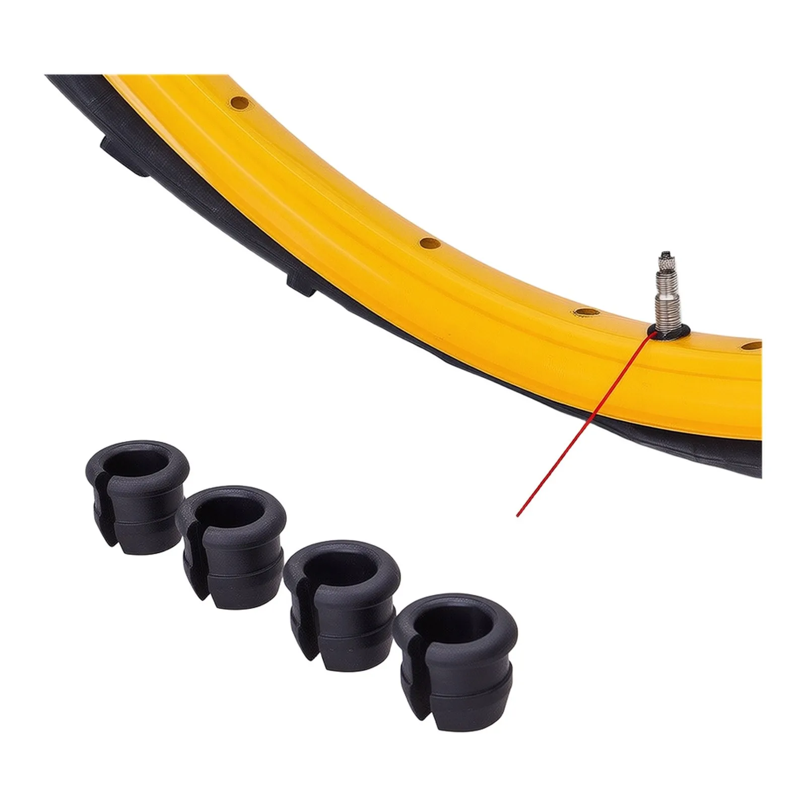 Rubber Valve Conversion Kit Valve Rim Useful Valve Convert Inner Tube Adapter Plastic Professional for durable