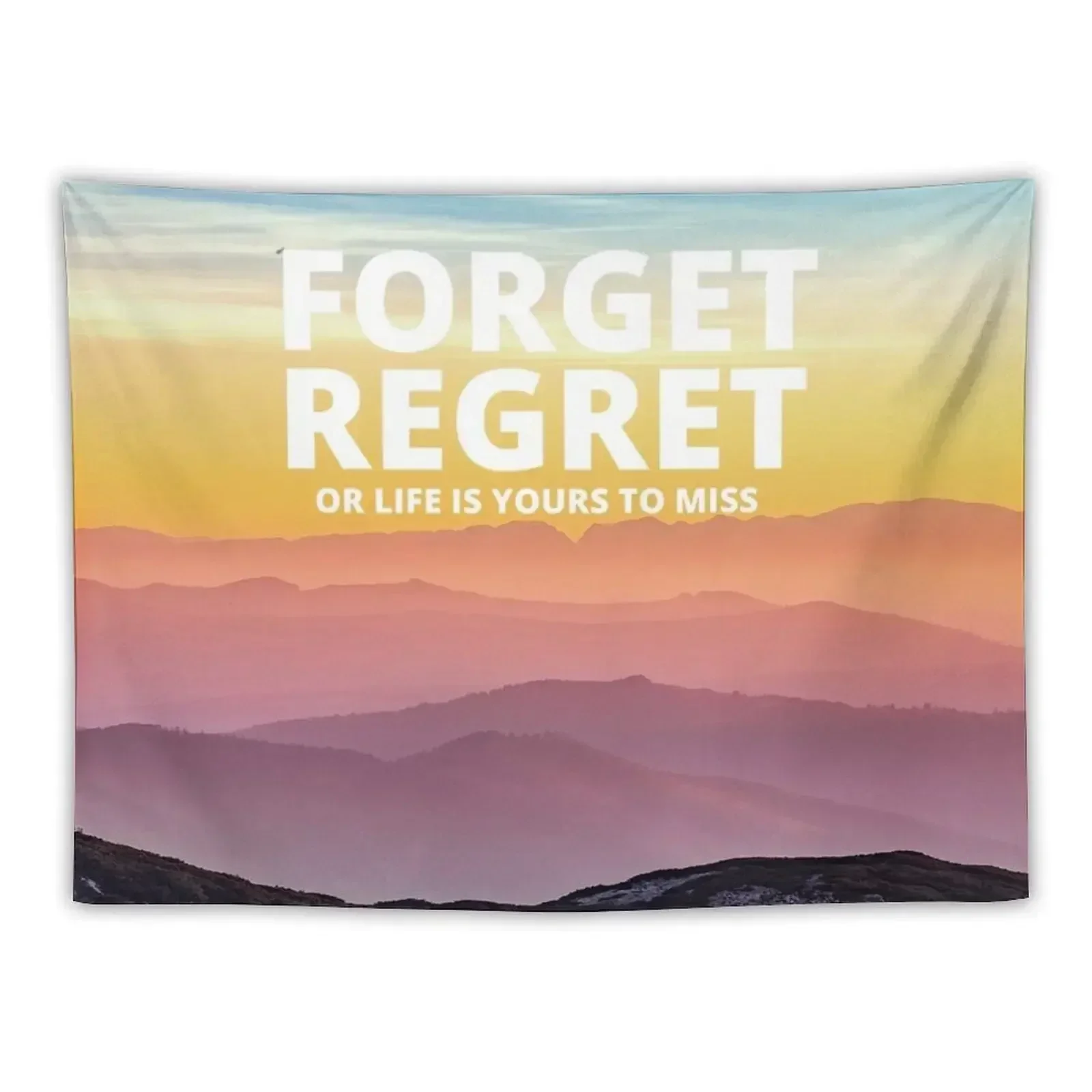 Forget regret or life is yours to miss Tapestry Japanese Room Decor Home Decorations On The Wall Room Aesthetic Decor Tapestry