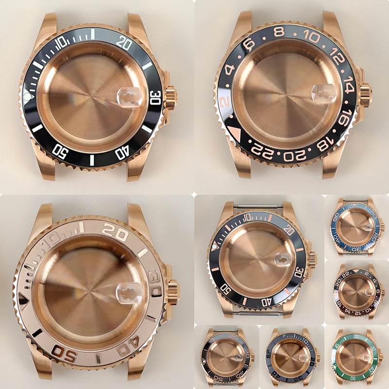 

20ATM Waterproof 40mm Ceramic Insert Watch Case For Seiko NH35 NH36 NH38 NH34 ETA 2824 Miyota 8215 Movements Sapphire 120 clicks