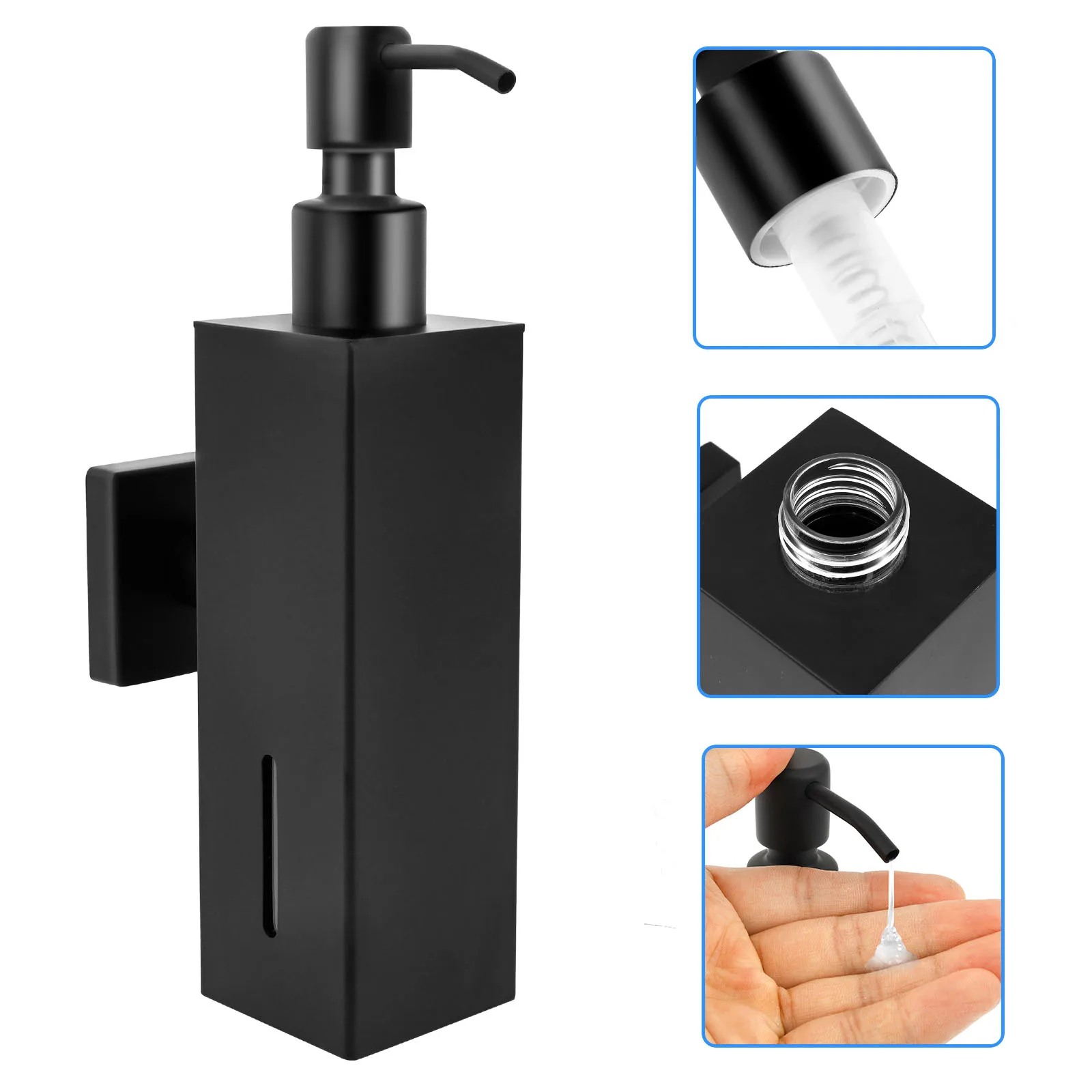 

Stainless Steel Wall Mounted Hand Soap Dispenser Manual Soap Dispenser Hotel Liquid Soap Dispenser Home Bathroom Accessories