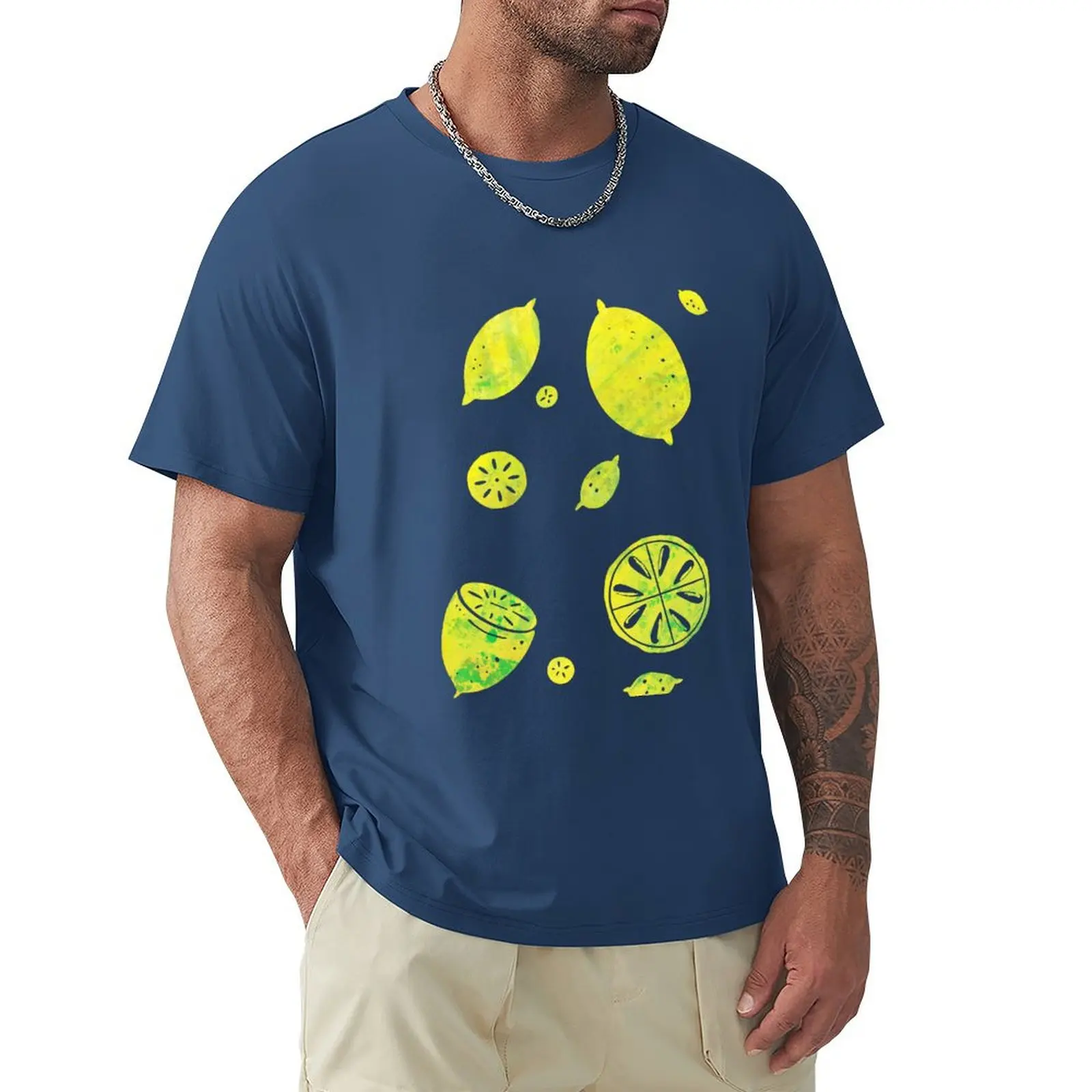 Lemons T-Shirt heavyweights Blouse quick-drying sweat t shirt for men