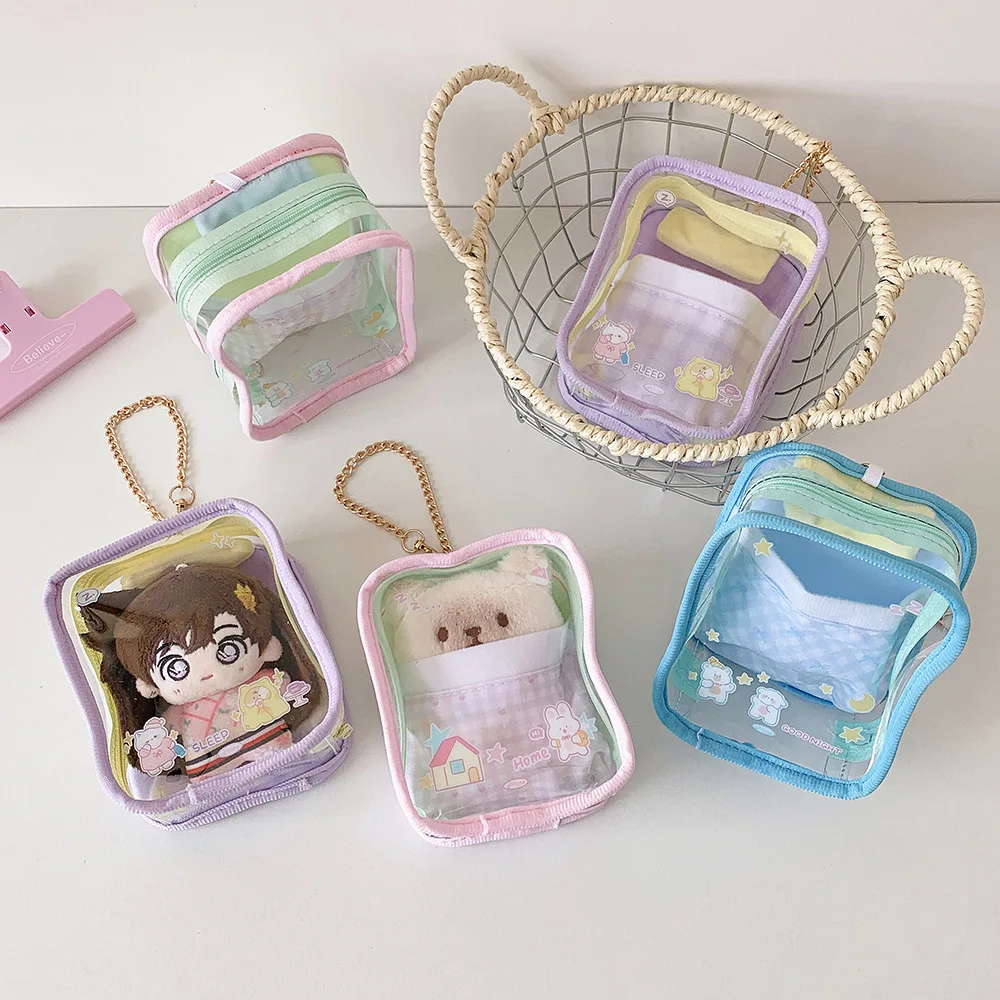 

Transparent Blind Box Storage Pouch Thicken Doll Organizer Box Keychain Bag Pendant Toys Storage Case Doll Bag Keyring Wallet