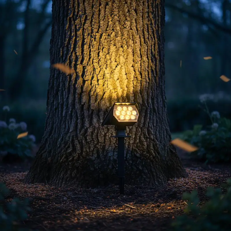IP65 Waterproof Solar Garden Light Adjustable Light Temperature Super Bright Outdoor Solar Powered Spotlight