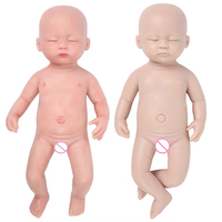 IVITA WG1509 15 Inch Full Body Silicone Reborn Baby Girl Doll 1800g Realistic Painted & Unpainted Children's Toy Collectible