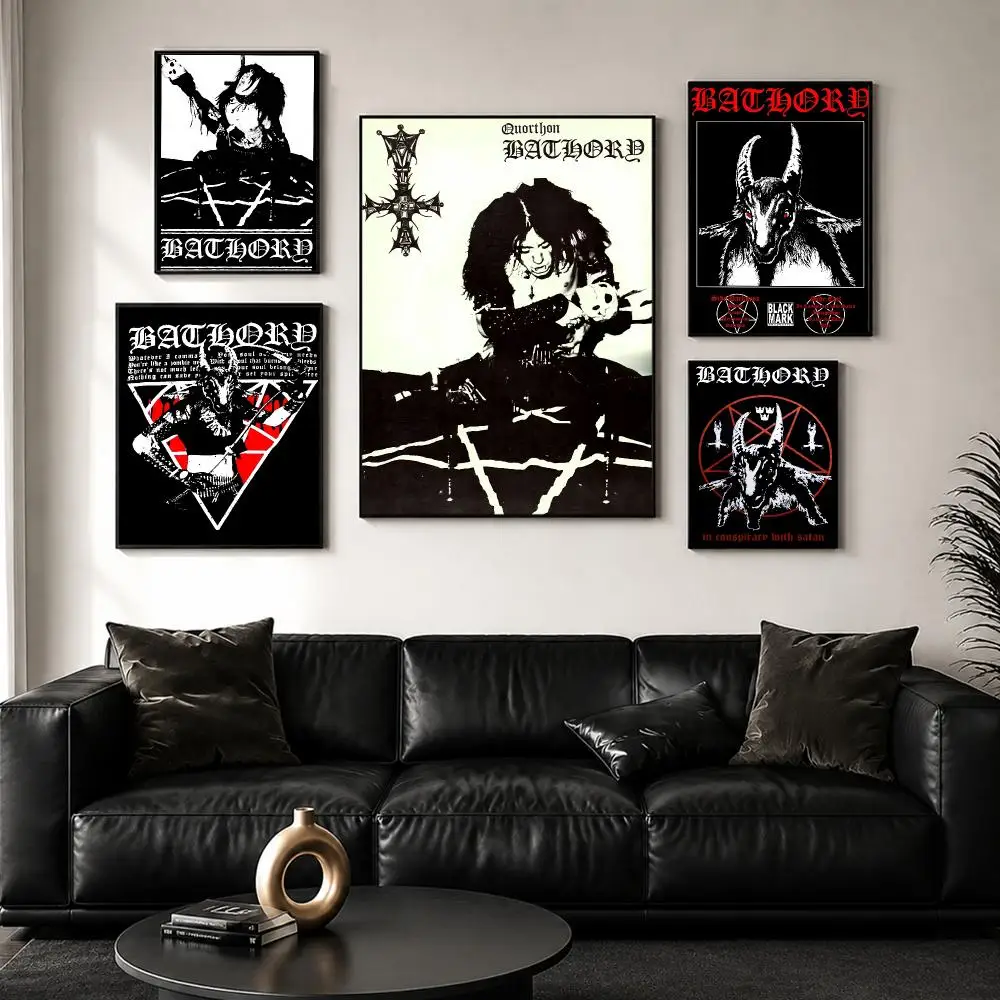 Band Music Album B-Bathory Q-Quorthon Poster Decorative Wall Art Stickers Mural Photo Print for Home Living Room Hallway Decor