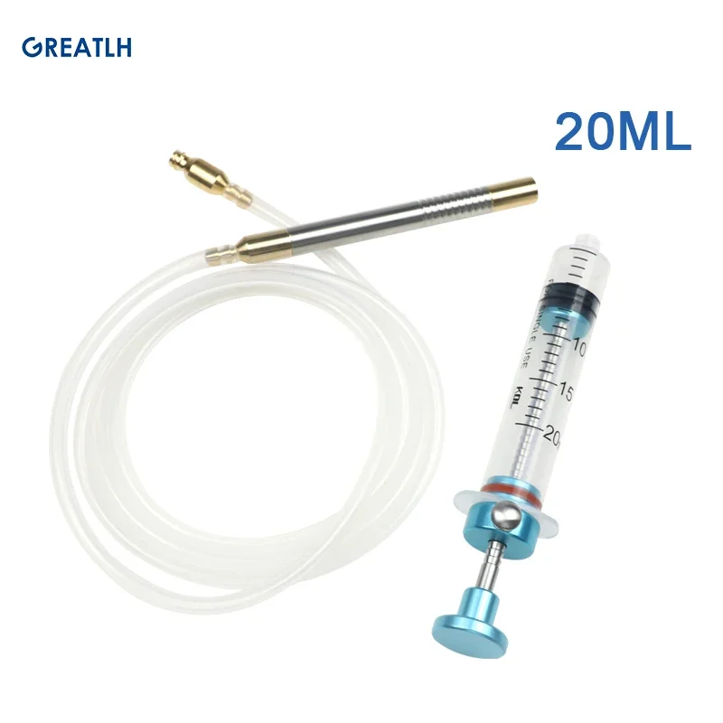 Liposuction Aspirator Syringe Suction Needle Converter Suction Pumping Handle Stainless Steel Rubber Hose Liposuction Tool