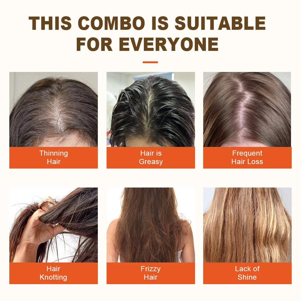 PURC شامبو الشعر بلسم زيت نمو الشعر مجموعات تنعيم علاج تساقط الشعر إصلاح الضرر تغذي منتجات العناية بالشعر #2