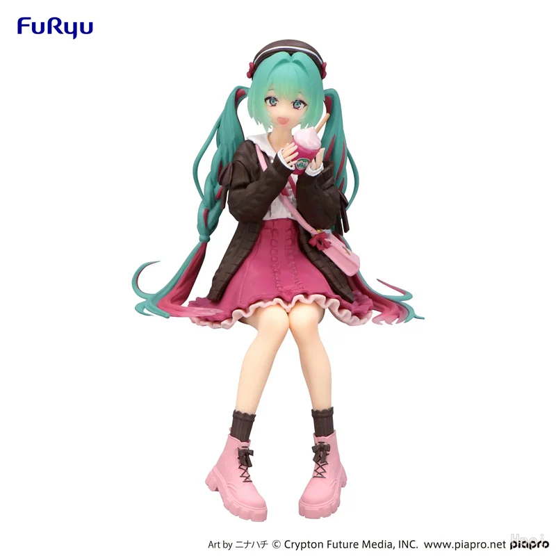 

FuRyu Original Hatsune Miku ぬーどるストッパーフィギュアーオータムデート・ピンクver.ー Action Figure Toys For Kids Gift Collectible Model Ornaments