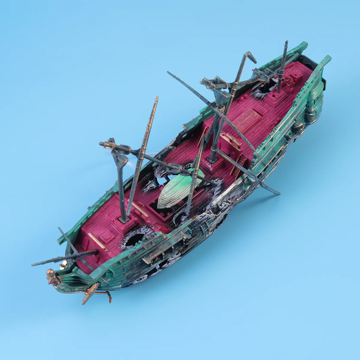 

Plant Decor Artificial Aquarium Decorations Fish Tank Ornament Shipwreck Household