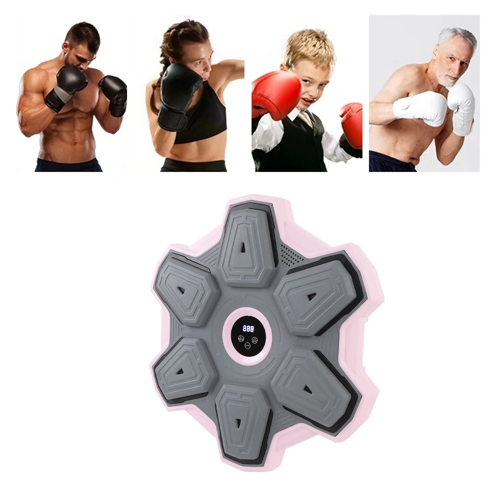 Music Punching Target Six Targets BT Adaptive Difficulty Quiet Boxing Wall Target Gym Music Punching Target JJ42