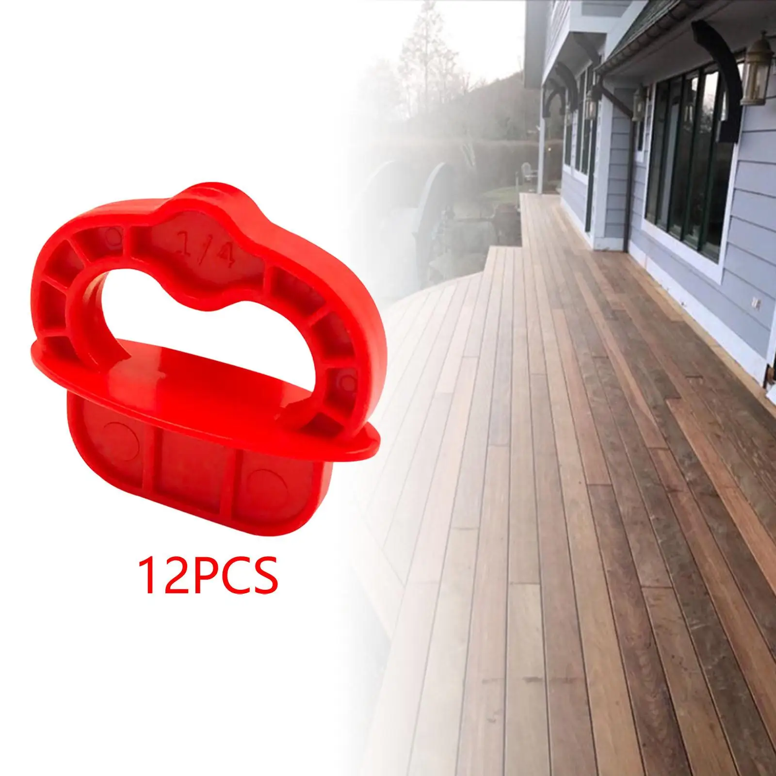 

Premium Plastic Deck Board Jig Spacer Ring Set Easy Install for Measuring Decking Gap in DIY