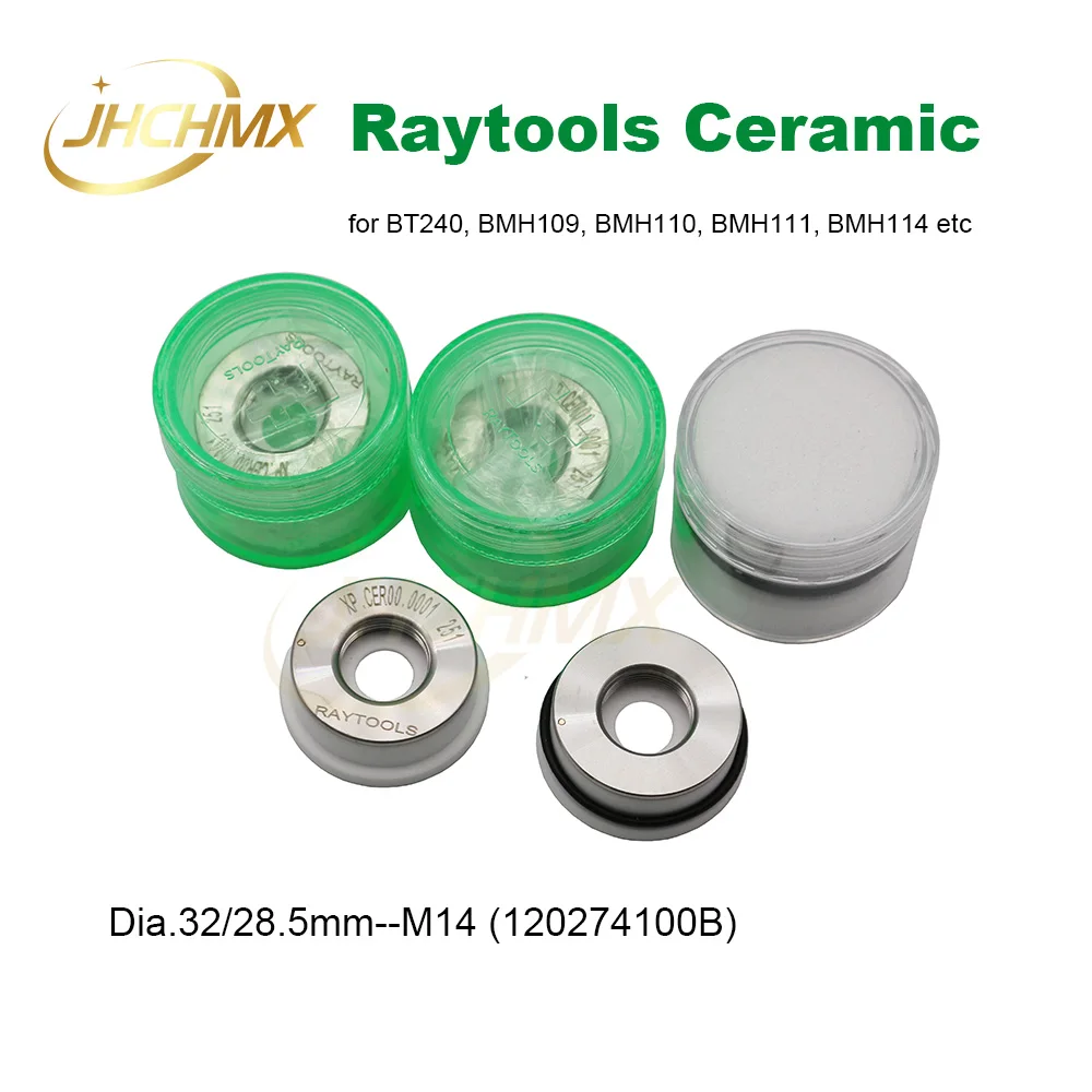 JHCHMX Original Raytools เลเซอร์แหวนเซรามิค Dia.32mm M14เซรามิคสำหรับ Raytools เลเซอร์ตัดหัว BT230/BT240/AK270