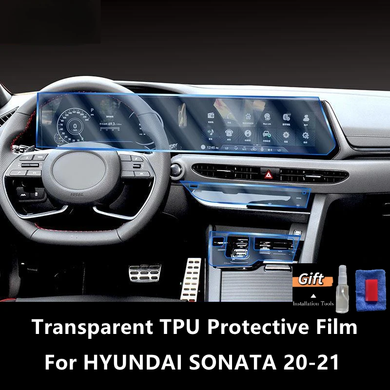 

For HYUNDAI SONATA 20-21 Car Interior Center Console Transparent TPU Protective Film Anti-scratch Repair Film Accessories Refit