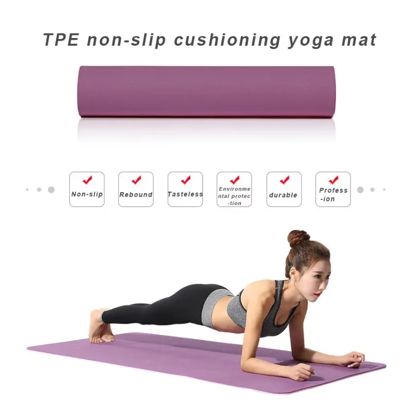 8mm Home Pilates Eco Non-Slip Esteria Yoga Exercise Equipment Tpe Yoga Mat