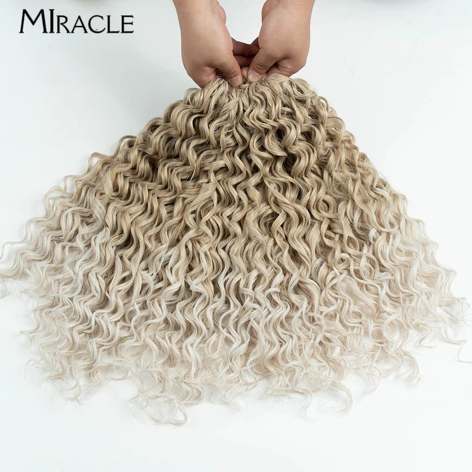 MIRACLE Afro estensioni dei capelli ricci 20 pollici Twist Crochet capelli trecce capelli finti sintetici onda profonda intrecciare i capelli per le donne