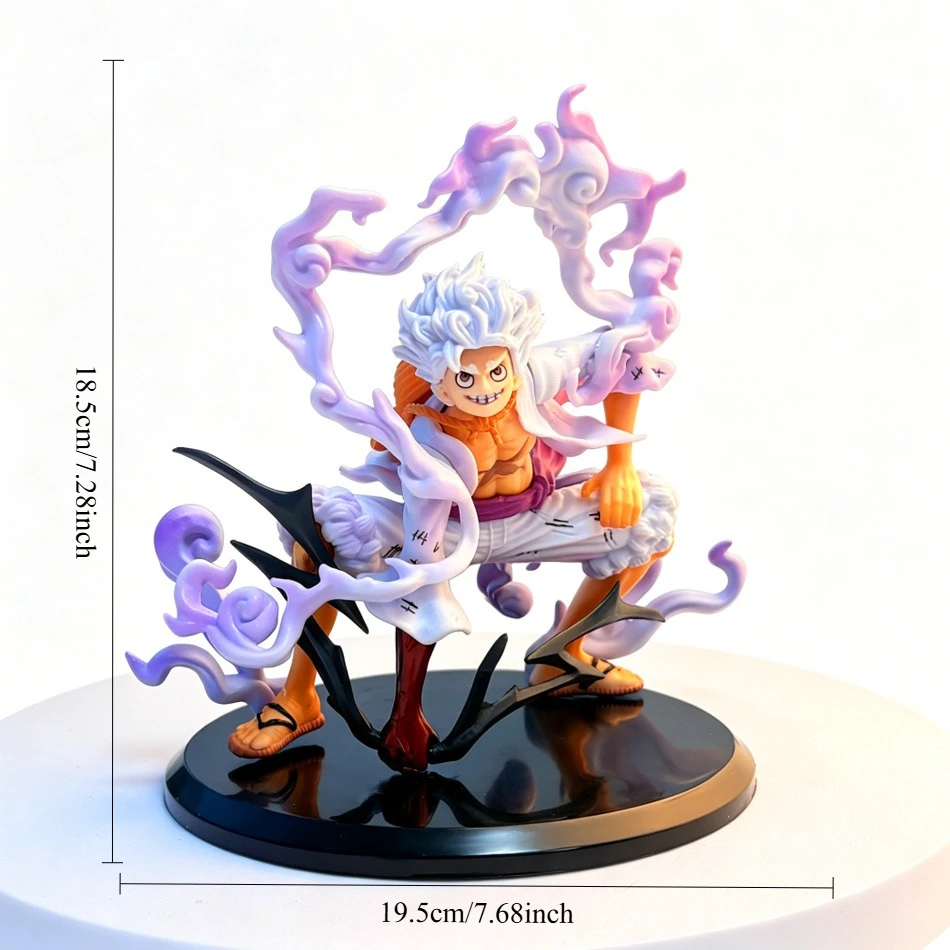 Bandai One Piece Fifth Gear Sonnengott Nika Luffy Hockende Figur, Anime-Peripheriemodell-Ornament, 2D Anime-Sammlerstück im Trend – Detail 17