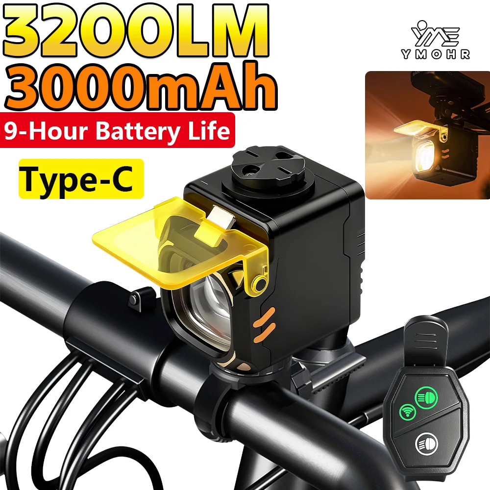 

3000mAh Bicycle Front Light 3200LM Bike Light USB Rechargeable Headlights Flashlight Aluminum Waterproof MTB Road Cycling Lamp