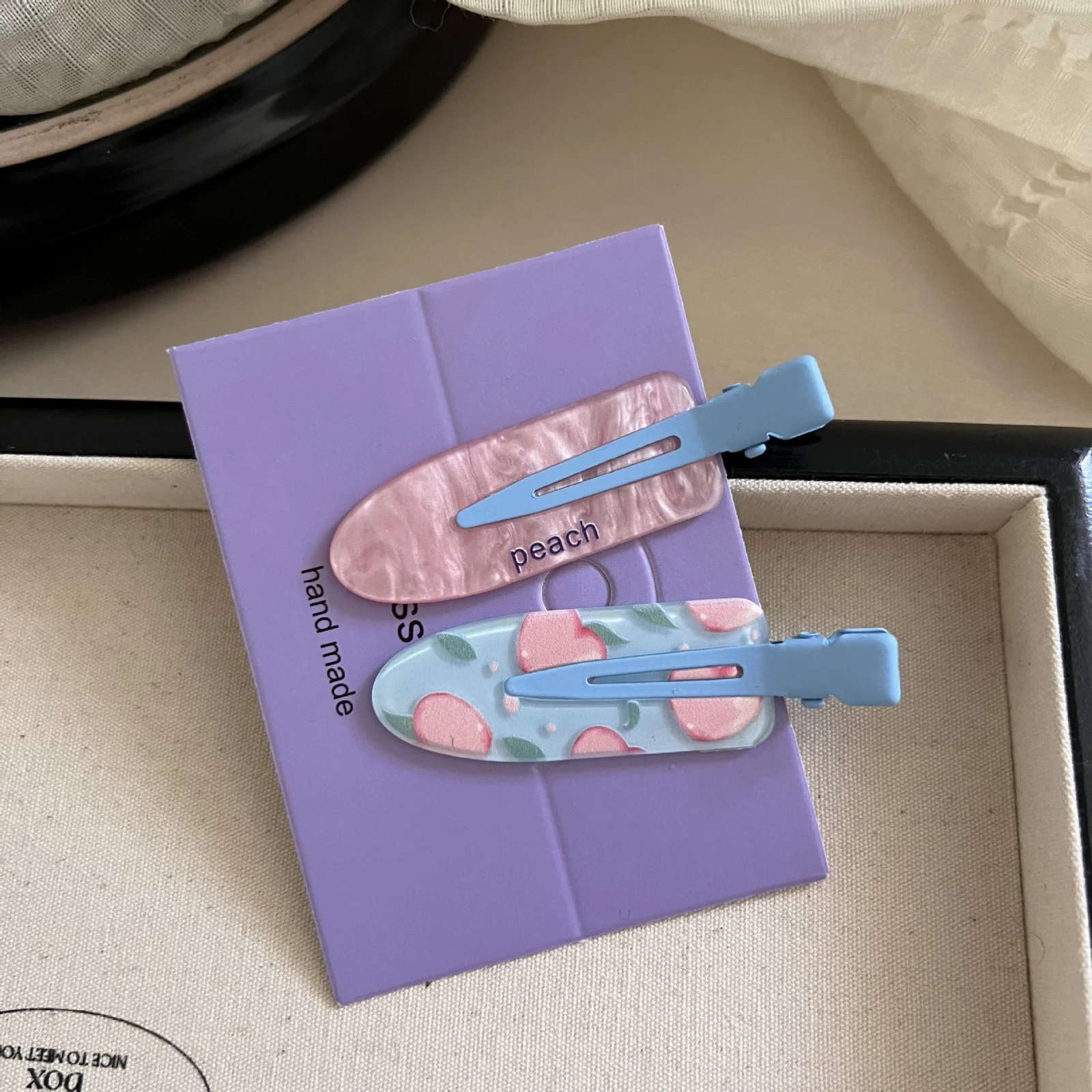 2/10 قطعة لون الحلوى الفاكهة الشعر بانج كليب الصيف دبوس الشعر لا تجعد الاكريليك باريت الشعر الجانب المشبك لفتاة إكسسوارات الشعر