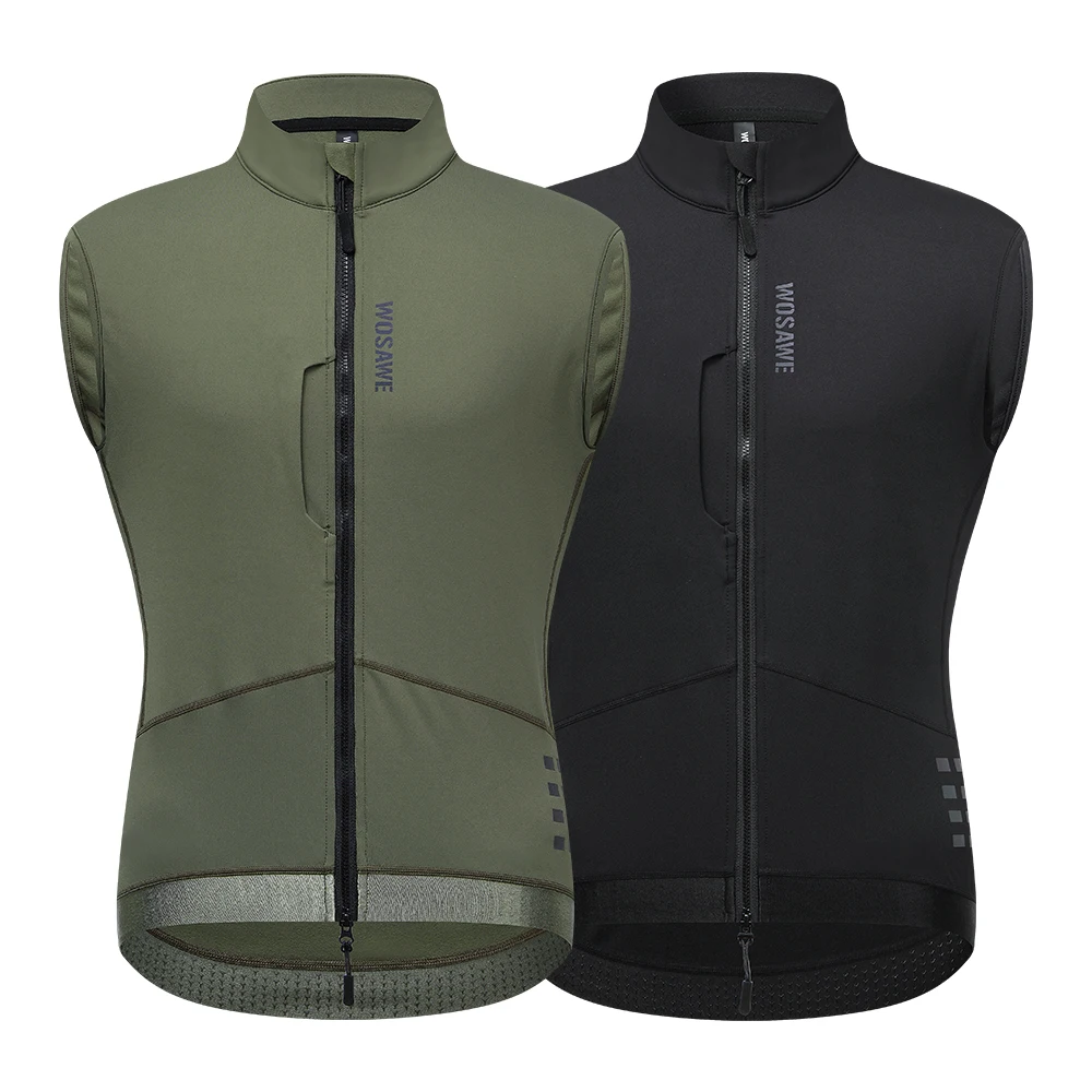 AliExpress WOSAWE Winter Cycling Vest Windproof Fleece Vest MTB Bike Bicycle Clothing Sleeveless Cycling Jacket Breathable Mountain Vest