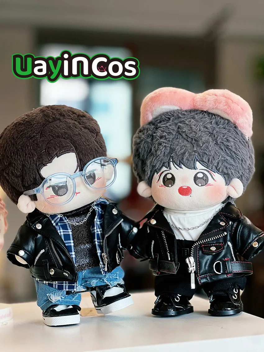 

In Stock 20cm Doll Clothes Idol Wang Yibo Shirts Leather Jackets Coats Fashion Suit Stuffed Plushies Doll Accessories Anime Toy