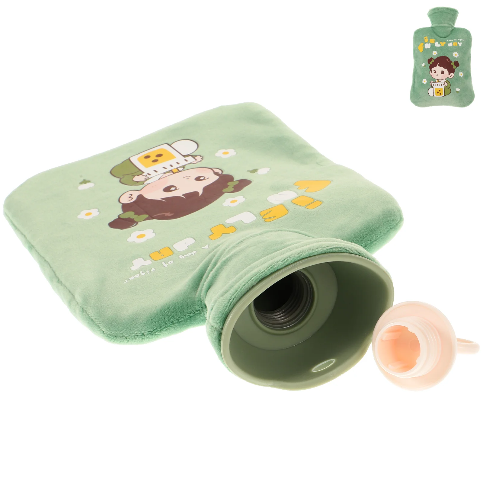 

H Warmer Water Bag Durable Portable Winter Warmth Pain Portable Hot Water Bag Relief Heat Treatment Small Size Lightweight