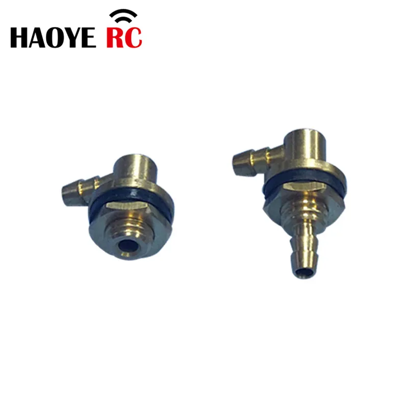 Haoye 2pcs Copper Fuel Nozzle Outer Dia 14mm Metal Oiler Length 18.5/26.5mm Long Short Oil Nipple For RC Model Tank Accessories